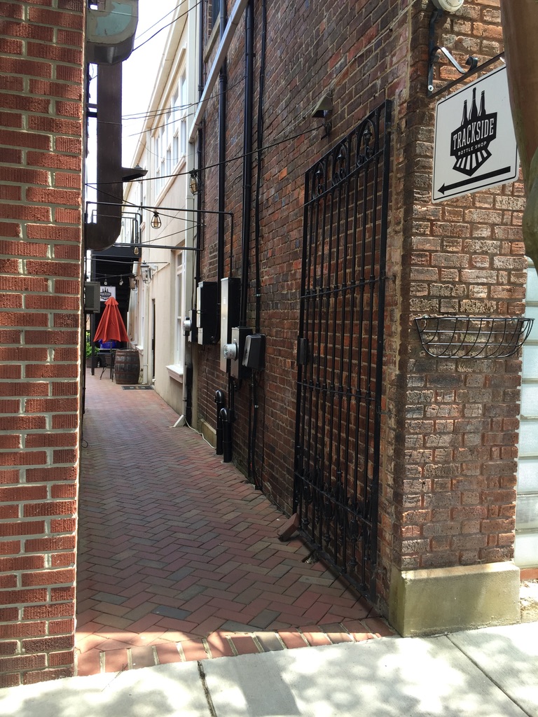 Alley entrance to rear patio from 4th Street